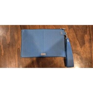 Thirty-One Jewell Zip Clutch Wristlet Bag Teal Wallet Accessory Silver EUC